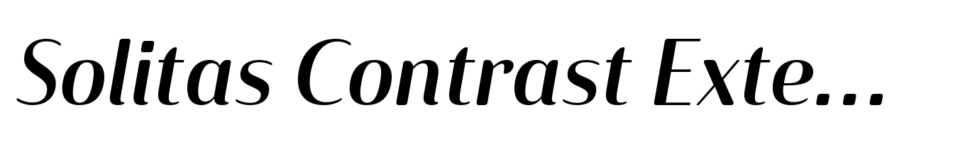 Solitas Contrast Extended Medium Italic